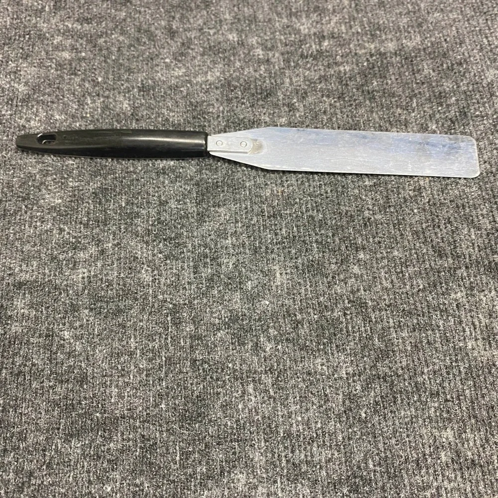 Vintage Blue Cornflower Floral Icing Spatula Stainless Steel USA 11.75 Inch